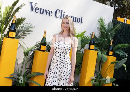 Los Angeles, Stati Uniti. 5 ottobre 2024. Brianne Howey partecipa agli arrivi del Veuve Clicquot Polo Classic al Will Rogers State Historic Park di Los Angeles, CALIFORNIA, il 5 ottobre 2024. (Foto di Corine Solberg/Sipa USA) credito: SIPA USA/Alamy Live News Foto Stock