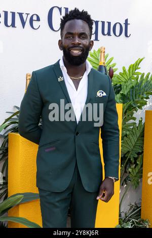 Los Angeles, Stati Uniti. 5 ottobre 2024. Jimmy Akingbola partecipa agli arrivi del Veuve Clicquot Polo Classic al Will Rogers State Historic Park di Los Angeles, CALIFORNIA, il 5 ottobre 2024. (Foto di Corine Solberg/Sipa USA) credito: SIPA USA/Alamy Live News Foto Stock