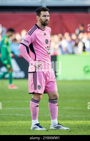 Toronto, Canada. 5 ottobre 2024. Lionel messi #10 visto in azione durante la partita MLS tra Toronto FC e Inter Miami CF al BMO Field. Punteggi finali; Toronto FC 0-1 Inter Miami CF credito: SOPA Images Limited/Alamy Live News Foto Stock