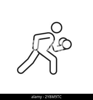 Icona esercizio bicipite Illustrazione Vettoriale