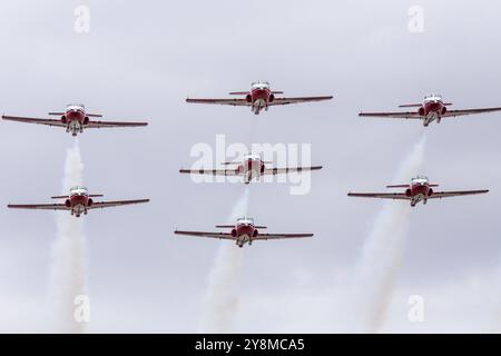 Snowbirds in Flight Canada formazione acrobatica squadra di volo Foto Stock