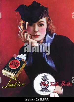 1935 sigarette Lucky Strike ad Foto Stock