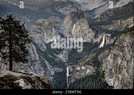 Cascata di Yosemite View California Valley scenic natura Foto Stock