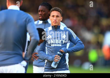 Herfolge, Danimarca. 26 settembre 2024. Robert del Copenhagen si sta scaldando prima dell'Oddset Pokal match tra HB Koge e FC Copenhagen all'Herfolge Stadion di Herfolge. Foto Stock