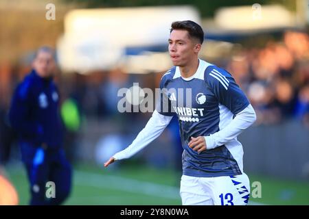 Herfolge, Danimarca. 26 settembre 2024. Rodrigo Huescas (13) del FC Copenhagen si sta scaldando prima dell'Oddset Pokal match tra HB Koge e FC Copenhagen all'Herfolge Stadion di Herfolge. Foto Stock