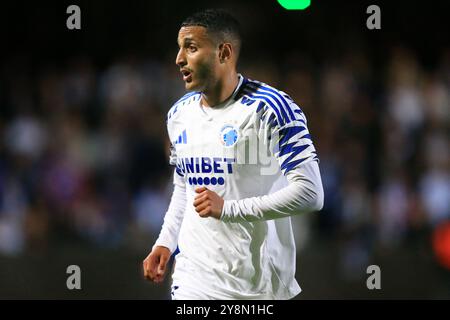 Herfolge, Danimarca. 26 settembre 2024. Elias Achouri dell'FC Copenhagen visto durante l'Oddset Pokal match tra HB Koge e FC Copenhagen all'Herfolge Stadion di Herfolge. Foto Stock