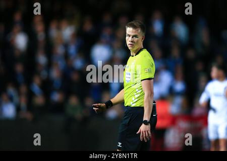 Herfolge, Danimarca. 26 settembre 2024. L'arbitro Jacob Karlsen visto durante l'Oddset Pokal match tra HB Koge e FC Copenhagen all'Herfolge Stadion di Herfolge. Foto Stock