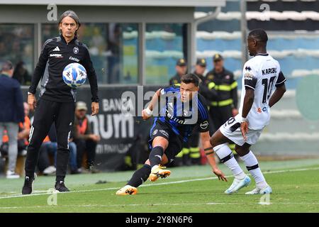 Adrian Rus (Pisa) in azione durante AC Pisa vs Cesena FC, partita italiana di calcio di serie B a Pisa, Italia, 05 ottobre 2024 Foto Stock