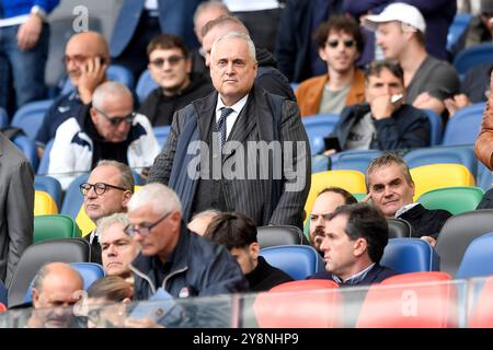 Roma, Italia. 6 ottobre 2024. il presidente della Lazio Claudio Lotito durante la partita di serie A tra SS Lazio e Empoli FC allo stadio Olimpico di Roma (Italia), 6 ottobre 2024. Crediti: Insidefoto di andrea staccioli/Alamy Live News Foto Stock