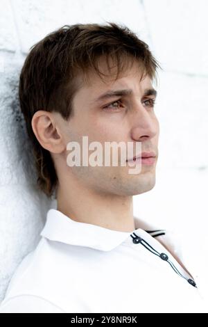 Lucas Nabor posa una sessione di ritratto durante la promozione di El Aspirante, il 12 settembre 2024 a Madrid, Spagna. Foto Stock