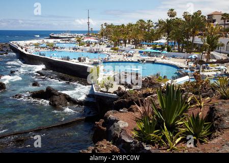 Puerto de la Cruz, Tenerife, Isole canarie, Spagna. Foto Stock