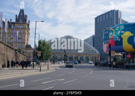 Stazione ferroviaria centrale nel centro di Liverpool Foto Stock