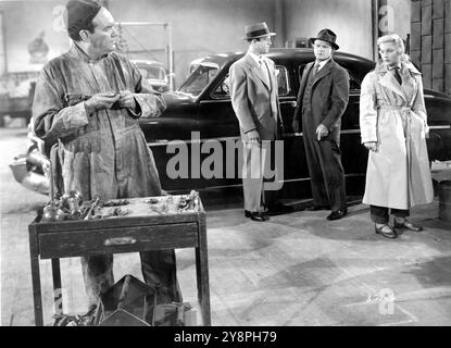 RHYS WILLIAMS STEVE BRODIE JAMES CAGNEY e BARBARA PAYTON in KISS TOMORROW GOODBYE 1950 regista GORDON DOUGLAS sceneggiatura Harry Brown dal romanzo di Horace McCoy William Cagney Productions / Warner Bros Foto Stock