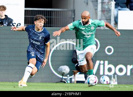 Viborg, Danimarca. 6 ottobre 2024. Mikael Andersson dell'AGF nel Superliga match tra Viborg FF e AGF all'Energi Viborg Arena, domenica 6 ottobre 2024. (Foto: Henning Bagger/Ritzau Scanpix) credito: Ritzau/Alamy Live News Foto Stock