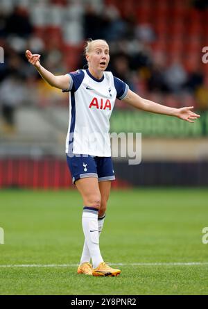 Eveliina Summanen del Tottenham Hotspur durante la partita di Super League femminile al Brisbane Road Stadium di Londra. Data foto: Domenica 6 ottobre 2024. Foto Stock