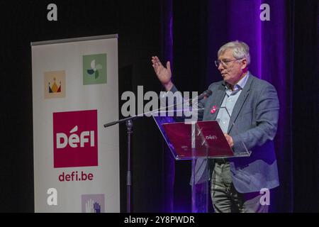 Nivelles, Belgio. 6 ottobre 2024. Baudouin Decharneux nella foto durante il congresso elettorale del partito regionalista di lingua francese Defi in vista delle elezioni della prossima settimana, domenica 06 ottobre 2024, a Nivelles. Il prossimo 13 ottobre, il Belgio terrà le elezioni locali per eleggere nuovi consigli municipali e provinciali e sindaci. BELGA FOTO NICOLAS MAETERLINCK credito: Belga News Agency/Alamy Live News Foto Stock