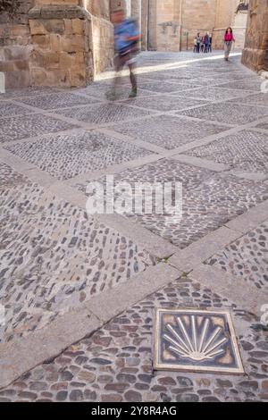 St. James Way a Santo Domingo de la Calzada, la Rioja, Spagna Foto Stock