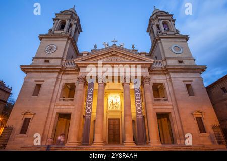 St. James Way; Cattedrale di Santa Maria la Real, Pamplona, Navarra, Spagna Foto Stock