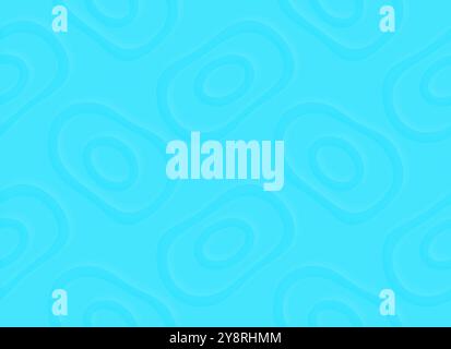 Motivo senza cuciture di forme geometriche astratte di azzurro chiaro con un sottile effetto di luce o bagliore su sfondo blu turchese chiaro brillante. Copia spazio. Foto Stock