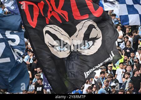 Roma, Italia. 6 ottobre 2024. Stadio Olimpico, Roma, Italia - i tifosi della Lazio durante la partita di calcio di serie A, Lazio vs Empoli, 6 ottobre 2024 (foto di Roberto Ramaccia/Sipa USA) crediti: SIPA USA/Alamy Live News Foto Stock