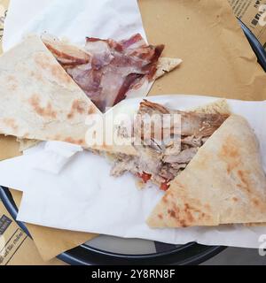 Ristorante Testone specializzato in torta al Testone. Si trova in Piazza Matteotti nel centro di Perugia, Umbria, Italia. Foto Stock