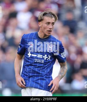 Londra, Regno Unito. 5 ottobre 2024. Jack Clarke (IT) alla partita West Ham United contro Ipswich Town EPL, al London Stadium, Londra, Regno Unito il 5 ottobre 2024. Crediti: Paul Marriott/Alamy Live News Foto Stock