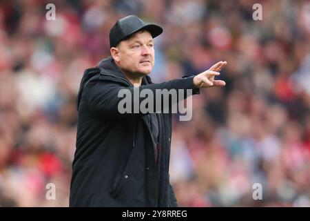 Brian Sorensen di Everton dà istruzioni alla squadra durante la partita di fa Women's Super League Arsenal Women vs Everton Women all'Emirates Stadium, Londra, Regno Unito, 6 ottobre 2024 (foto di Izzy Poles/News Images) Foto Stock