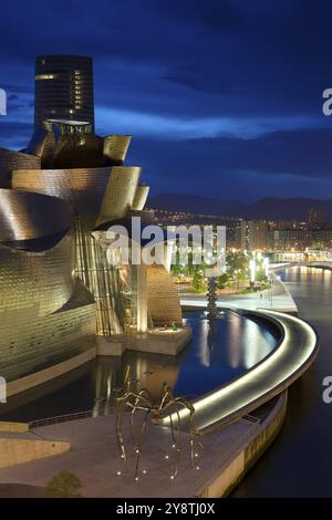 Museo Guggenheim, Bilbao, Bizkaia, Spagna, Europa Foto Stock