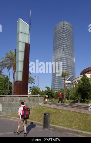 Abandoibarra, Bilbao, Bizkaia, Spagna, Europa Foto Stock