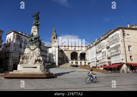 Piazza Virgen blanca, Vitoria, Alava, Spagna, Europa Foto Stock