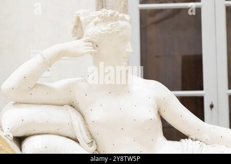 Possagno, Italia, giugno 2022: Pauline Borghese Bonaparte Venere Vittoriosa di Antonio Canova, 1805, Europa Foto Stock