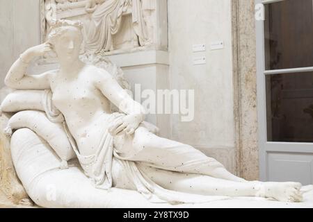 Possagno, Italia, giugno 2022: Pauline Borghese Bonaparte Venere Vittoriosa di Antonio Canova, 1805, Europa Foto Stock