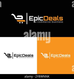 EPIC Deals e-commerce Design con logo minimale Illustrazione Vettoriale