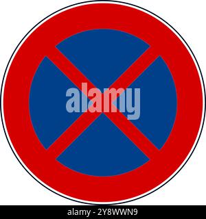 No Parking, Stops and Parking Signs, Highway Signals, Highway Standard Traffic Signals Turkey (turco: Karayolları Standart Trafik İşaret Levhaları, D Illustrazione Vettoriale