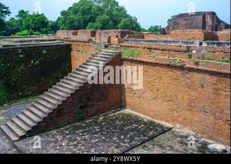 08 26 2008 Antica Magadha Nalanda mahavihara, sito Patrimonio dell'Umanità dell'UNESCO, distretto di Nalanda, Bihar, India Asia. Foto Stock