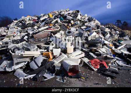 Materie plastiche da Electronics strutture di riciclaggio in Kematen, Austria Foto Stock