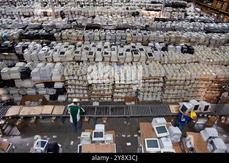 CRT Monitex il riciclaggio e il riutilizzo di impianto, Grand Prairie in Texas. Foto Stock