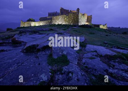 Castello di Lindoso, Parco Nazionale Peneda-Geres, Portogallo. Foto Stock