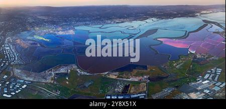 South Bay Salt Ponds, Newark, California, Stati Uniti Foto Stock