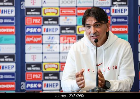 Zagabria, Croazia. 7 ottobre 2024. Il capo allenatore della nazionale di calcio croata Zlatko Dalic parla in una conferenza stampa a Zagabria, Croazia, il 7 ottobre 2024. Foto: Luka Stanzl/PIXSELL credito: Pixsell/Alamy Live News Foto Stock