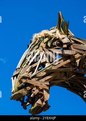 Canterbury War Horse Memorial, Memorial for the Horses that died in WW1, Canterbury Cathedral, Canterbury, Kent, Inghilterra, REGNO UNITO, REGNO UNITO. Foto Stock