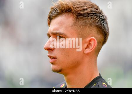 Torino, Italia. 6 ottobre 2024. Francisco Conceição della Juventus durante la partita di serie A 2024/25 tra Juventus e Cagliari all'Allianz Stadium. Punteggio finale: Juventus 1: 1 Cagiari. Credito: SOPA Images Limited/Alamy Live News Foto Stock