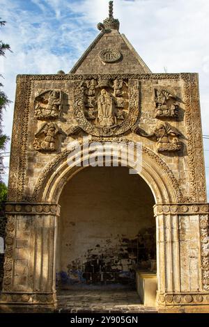 Una vecchia cappella nell'Exconvento di Calpan. Foto Stock