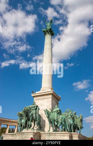 Boedapest, Ungheria 13 settembre 2008. Piazza degli Eroi a Budapest Foto Stock