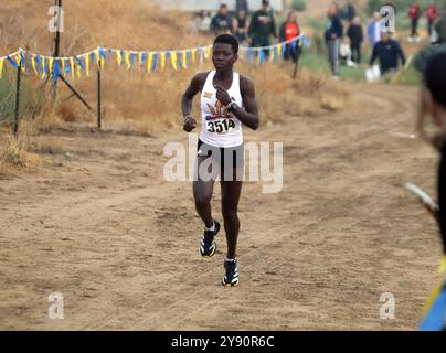 21 settembre 2024 - il vincitore della gara Arizona State Sun Devils Judy Chepkoech si avvicina al traguardo all'UCR Invitational presso il campo Ag/Ops di Riverside, CA - Michael Sullivan/CSM Foto Stock