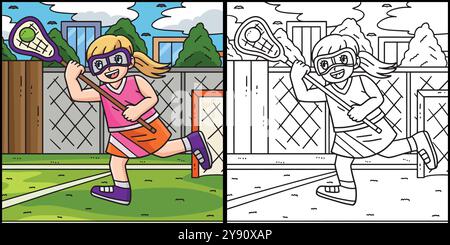 Figura della pallina Lacrosse Illustrazione Vettoriale