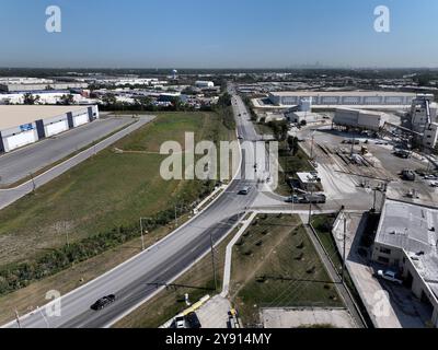 Vista aerea della cava di McCook, Illinois, sulla storica Route 66 Foto Stock