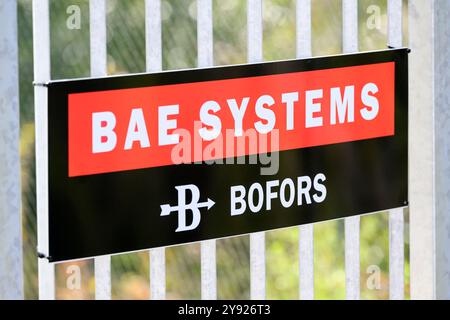 Società di difesa BAE Systems Bofors a Karlskoga. L'azienda produce, tra le altre cose, il sistema di artiglieria Archer. Foto: Henrik Montgomery / Foto Stock