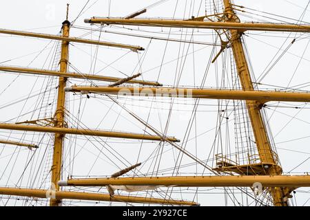 Malaga, Spagna - 29 aprile 2017: Intricati velivoli contro il cielo coperto. Foto Stock