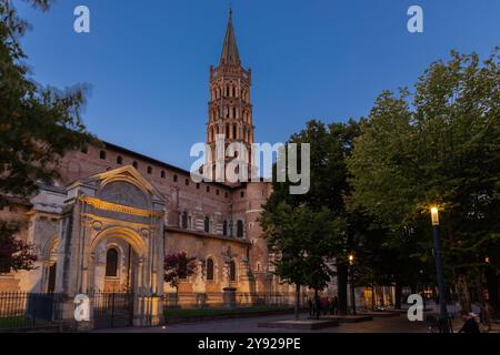 Attrazioni di Tolosa di giorno e di notte Foto Stock